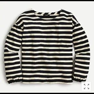 Mariner cloth puff-sleeve top in stripe